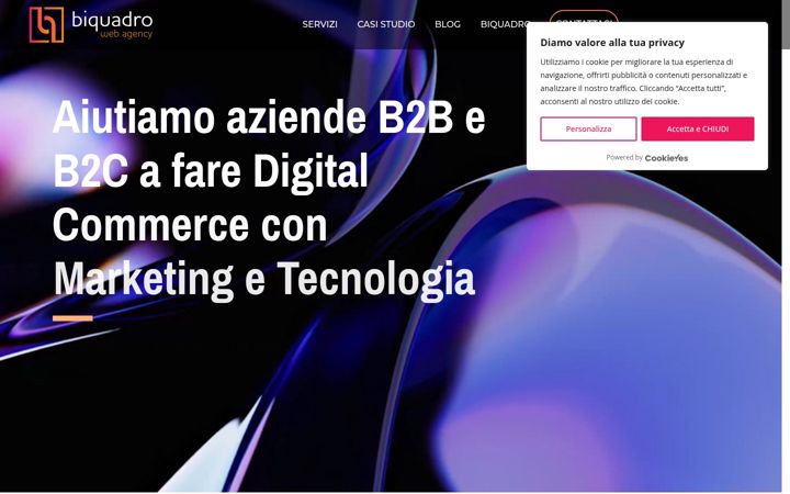 Screenshot ta' biquadroagency.it