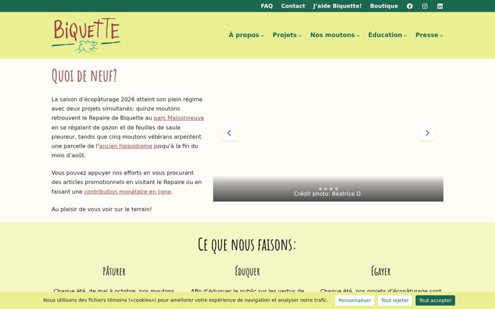 Screenshot ta' biquette.ca