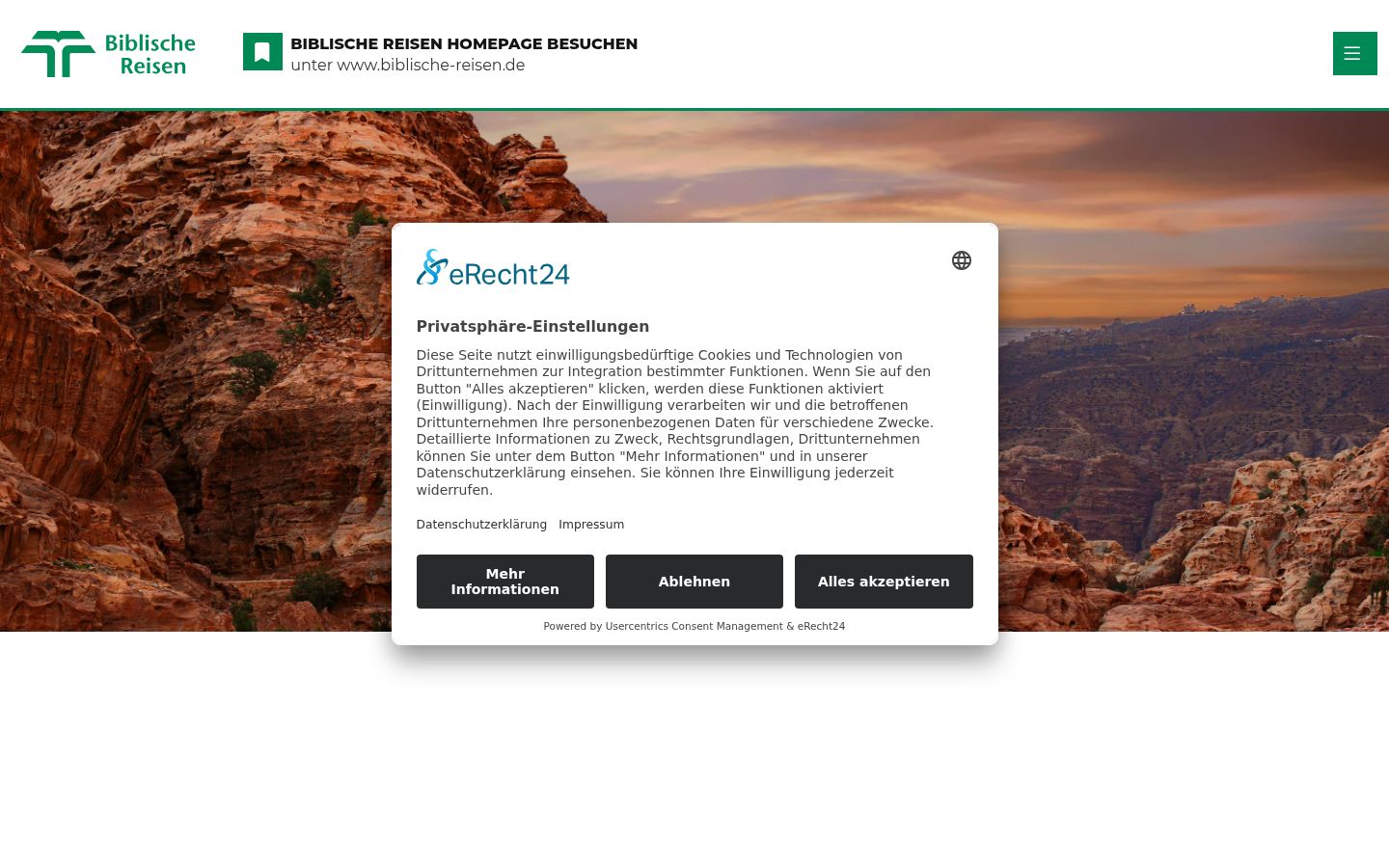 Screenshot des Einwilligungsbanners vor jeglicher Interaktion