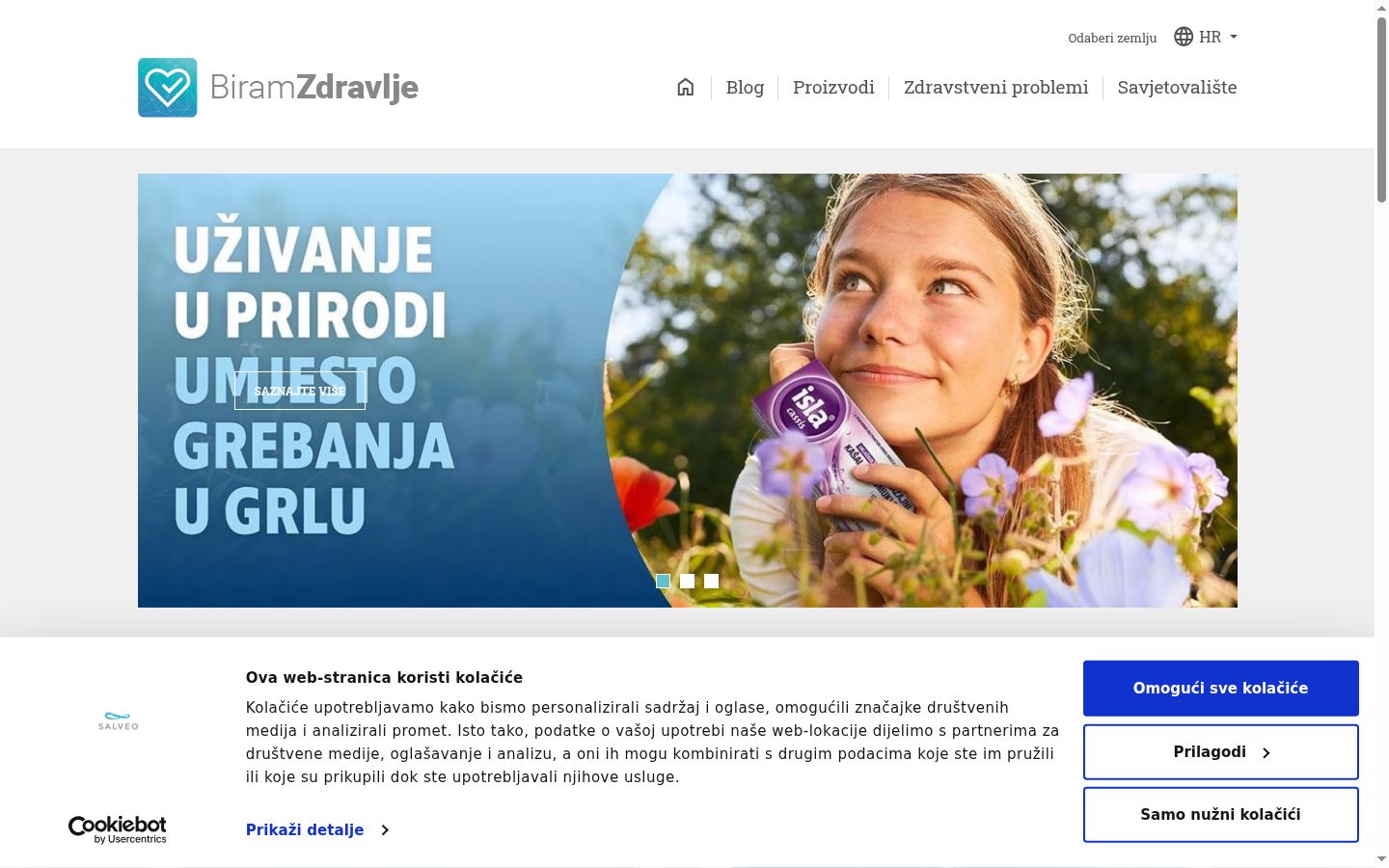 Kuvakaappaus suostumusbannerista, joka näytettiin ennen mitään vuorovaikutusta