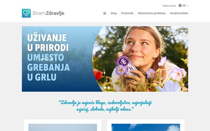 Screenshot of biramzdravlje.hr