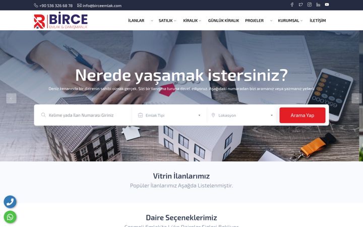 Screenshot of birceemlak.com