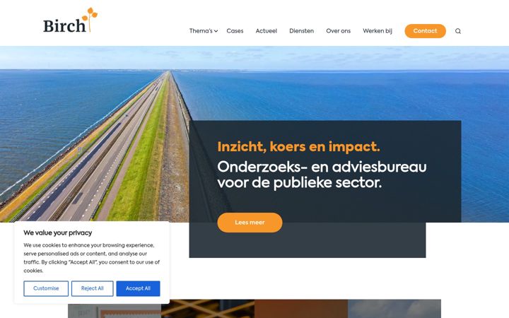 Screenshot von birch.nl