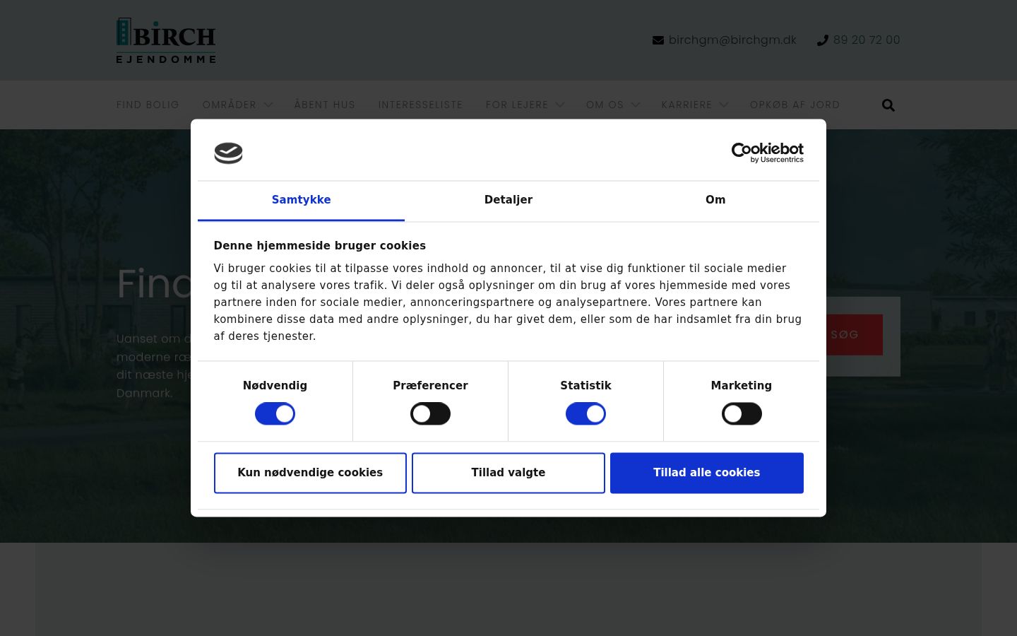 Screenshot des Einwilligungsbanners vor jeglicher Interaktion