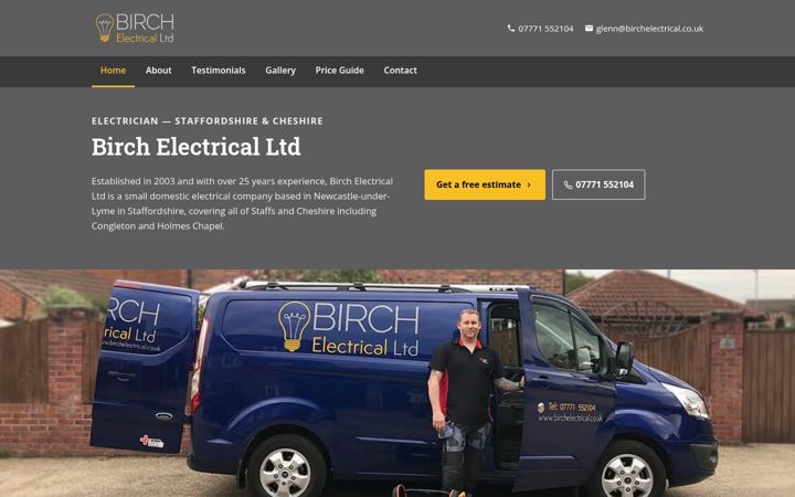Screenshot von birchelectrical.co.uk