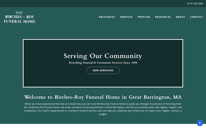 Screenshot von birchesroyfuneralservices.com