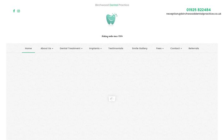 Screenshot stránky birchwood.dental