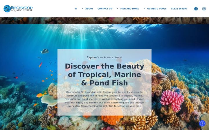Screenshot of birchwoodaquaticcentre.co.uk
