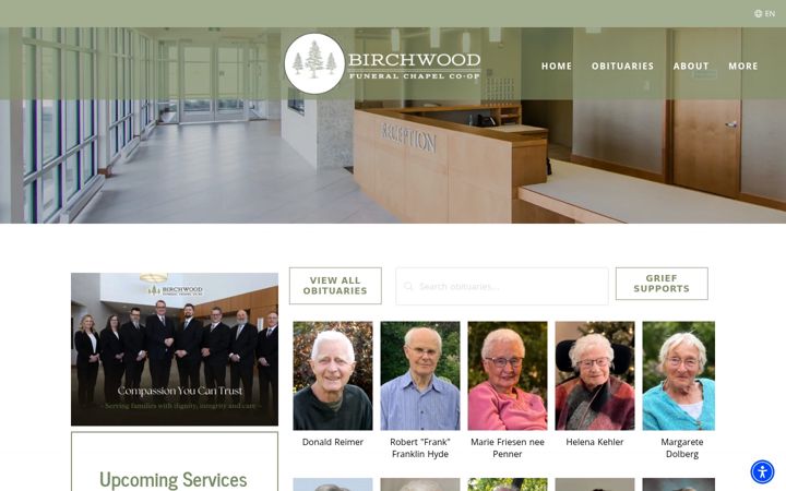 Screenshot of birchwoodfuneralchapel.com