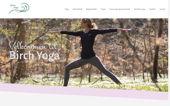 Screenshot of birchyoga.dk