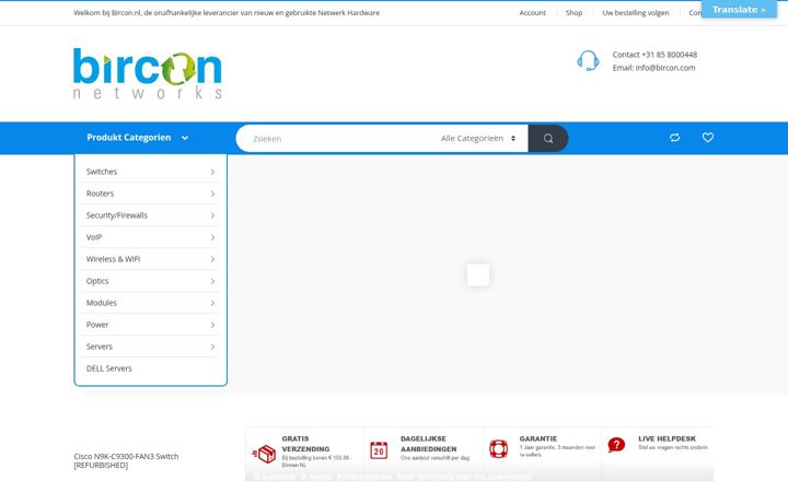 Screenshot di bircon.nl