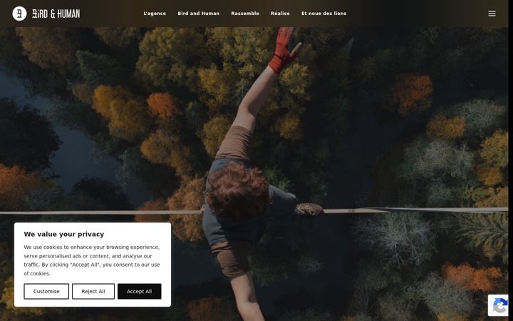 Screenshot von birdandhuman.com