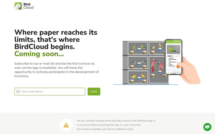 Screenshot of birdcloud.app