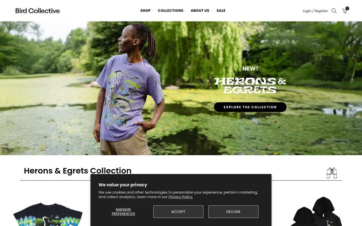 Screenshot of birdcollective.com