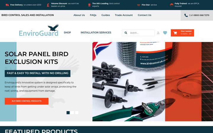 Screenshot of birdcontrol.uk.com