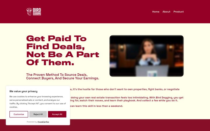 Screenshot of birddoggingwithlaura.com