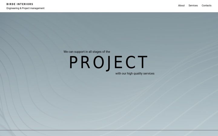 Screenshot of birdeinteriors.com