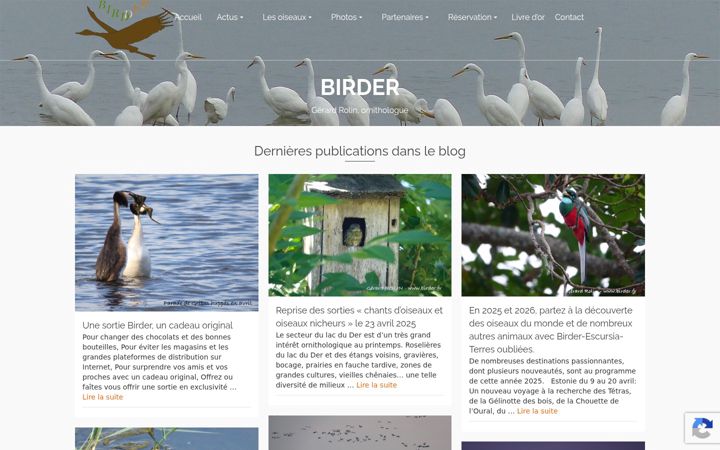 Captura de pantalla de birder.fr