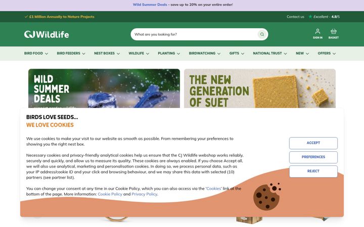 Screenshot of birdfood.co.uk