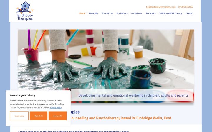 Screenshot of birdhousetherapies.co.uk