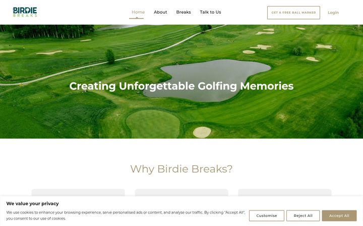 Screenshot of birdie-breaks.com
