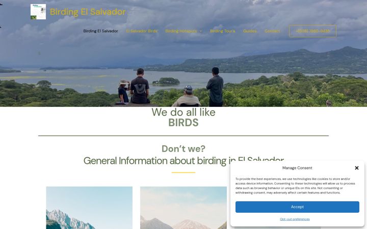 Screenshot von birdingelsalvador.com