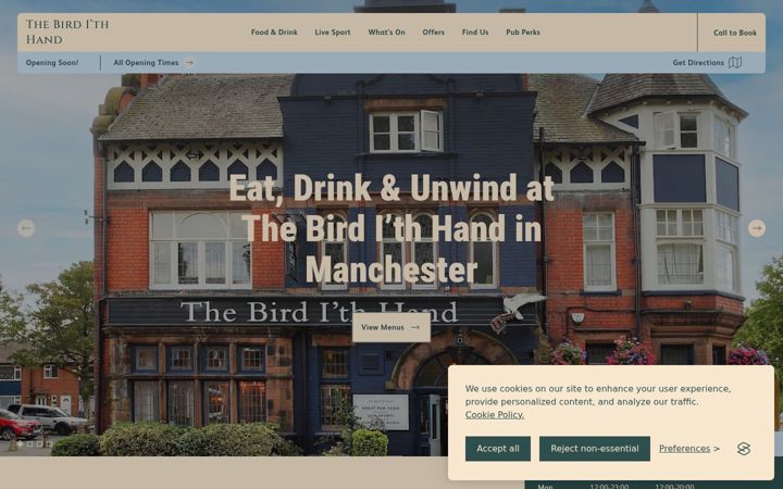 Screenshot of birdithhand.com