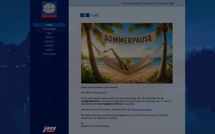 Screenshot of birdland.de