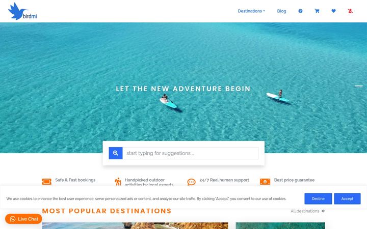 Screenshot of birdmi.com