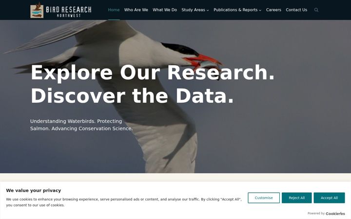 Screenshot of birdresearchnw.org