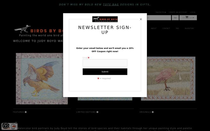 Screenshot of birds-by-boyd.com