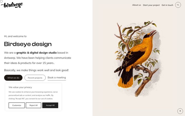 Skærmbillede af birdseyedesign.be
