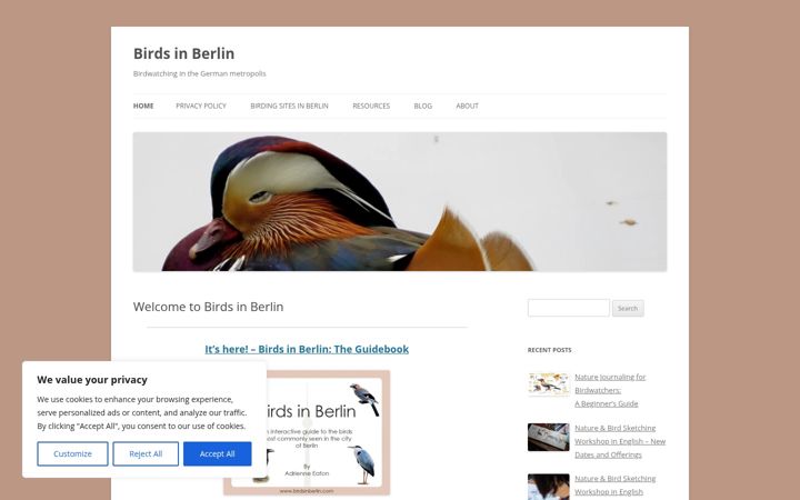 Screenshot of birdsinberlin.com