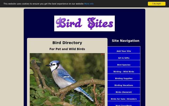 Screenshot of birdsites.net