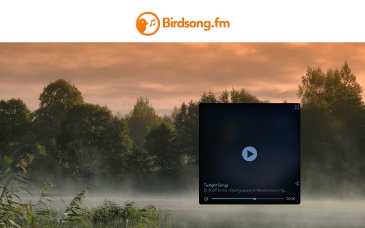 Screenshot of birdsong.fm