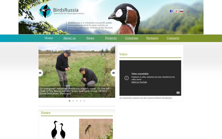 Capture d'écran de birdsrussia.org