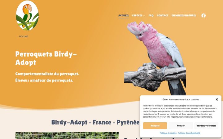 Screenshot του birdy-adopt.fr