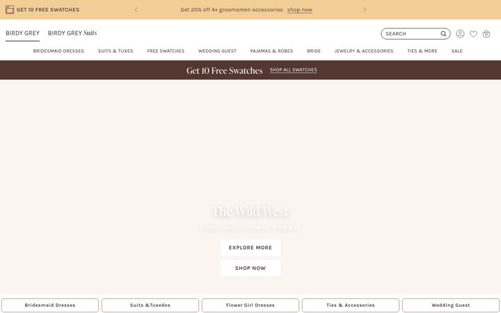 Screenshot of birdygrey.com