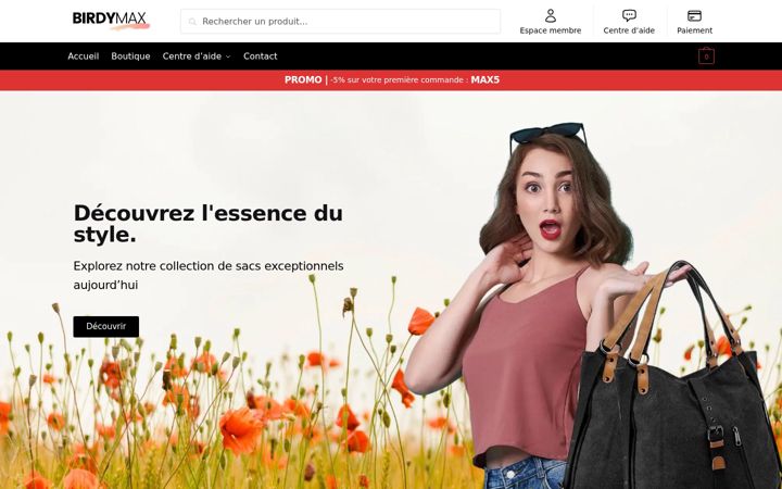 Screenshot of birdymax.com