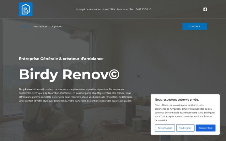 Screenshot of birdyrenov.be