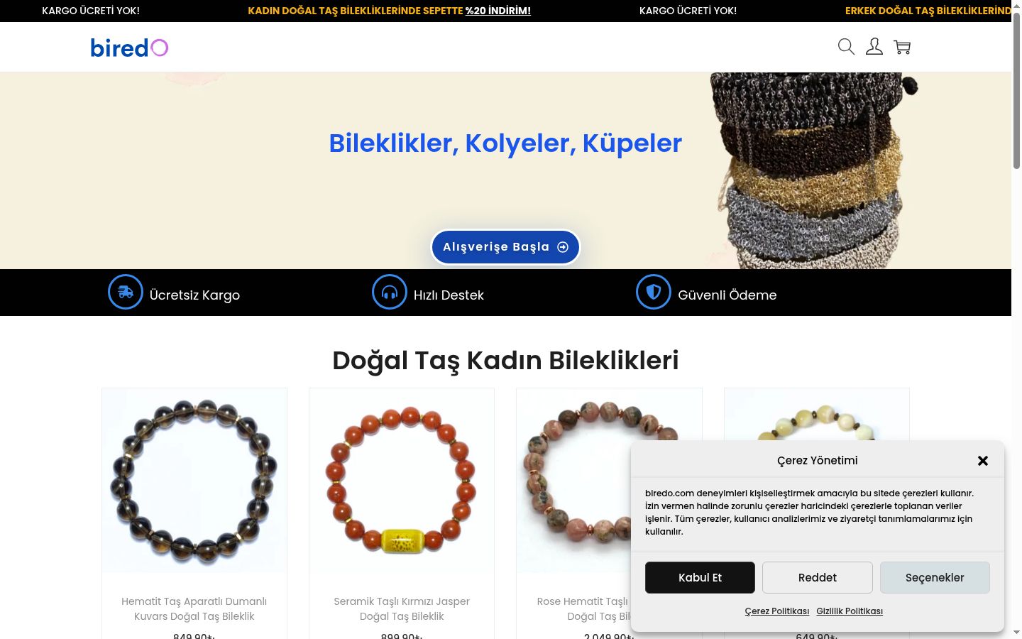 Ekrānuzņēmums ar piekrišanas baneri, kas tika rādīts pirms jebkādas mijiedarbības