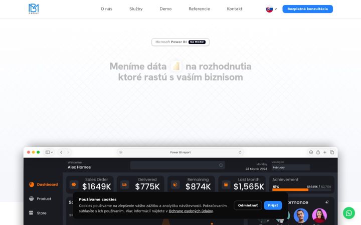 Screenshot of bireporting.sk