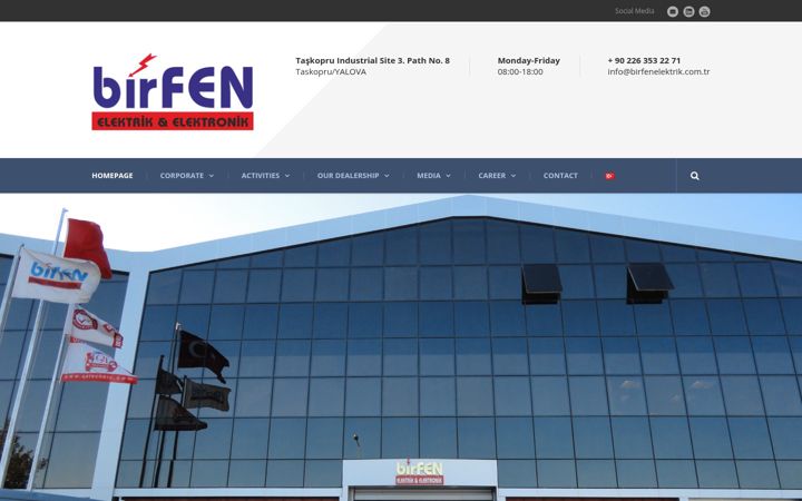 Capture d'écran de birfenelektrik.com.tr