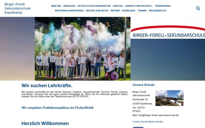Screenshot of birger-forell-sekundarschule.de