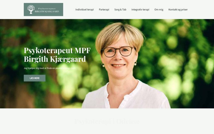 Screenshot di birgithkjaergaard.com