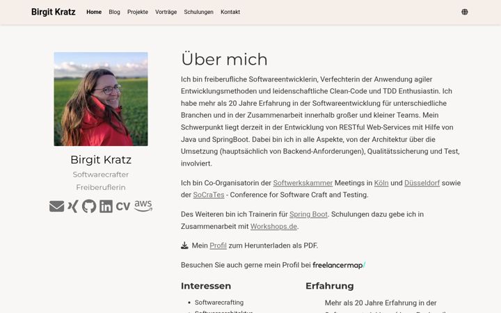 Screenshot of birgitkratz.de