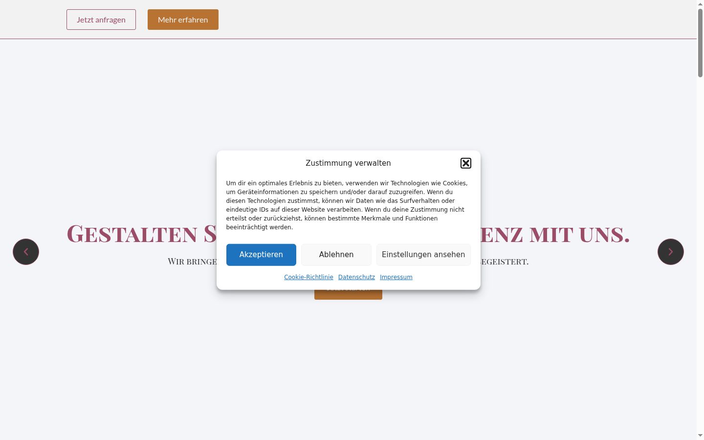 Screenshot van de toestemmingsbanner zoals getoond vóór enige interactie