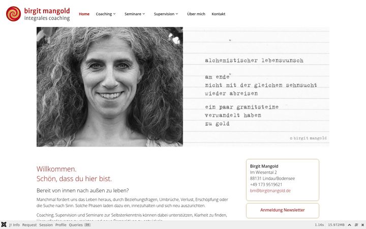 Screenshot of birgitmangold.de