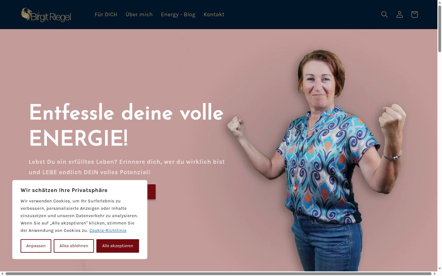 Sutikimo reklamjuostės, rodytos prieš bet kokią sąveiką, ekrano kopija