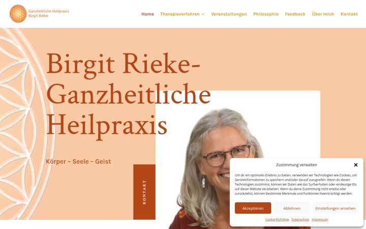Screenshot of birgitrieke.de